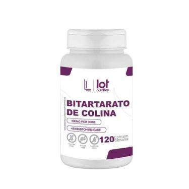 Imagem de Bitartarato de Colina 450mg 120 cápsulas - LOT NUTRITION, Sem Sabor