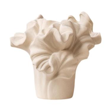 Imagem de Fenteer Vaso de cerâmica para flores, ornamento boho, vaso de plantas simples e multifuncional, arranjo floral para mesa, decoração de casa e cozinha, Style H