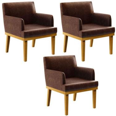 Imagem de Kit 3 Poltronas Decorativas Para Sala De Estar E Recepção Beatriz W01 