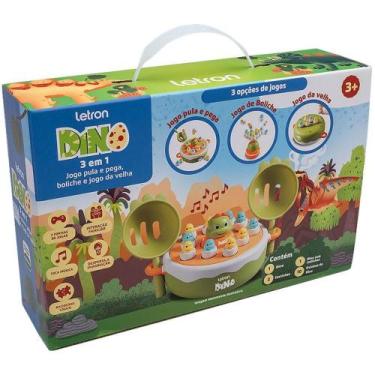 Imagem de Jogo Diverso Dino 3 em 1 com Base, Dino, OVOS e Cestinhas - Leonora