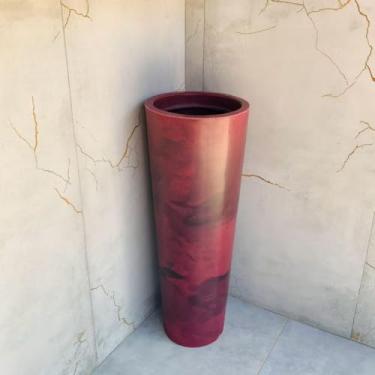 Imagem de Vaso Grande para Planta Decorativo Ibiza Marmorizado Moderno Vaso De Planta Grande Vasos Para Plantas Grande(Ruby - M110)