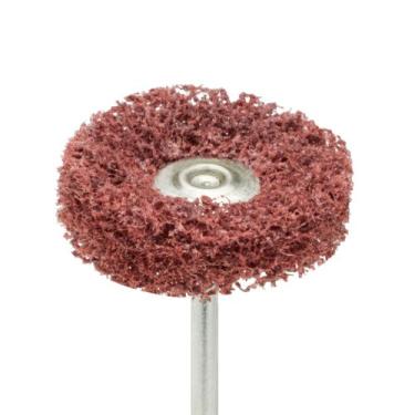 Imagem de Escova Roda de Scotch Bright Vermelha para Motor Micro Retífica - Rei 