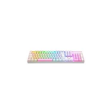 Imagem de Teclado Mecânico Gamer Redragon Mitra, RGB, Switch Blue, ABNT 2, USB 2.0, Rosa e Branco - K551PW-RGB (PT-BLUE)