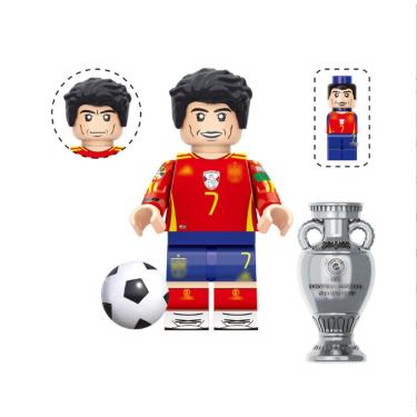 Imagem de Boneco Jogador De Futebol Selecoes Copa Do Mundo Bloco De Montar