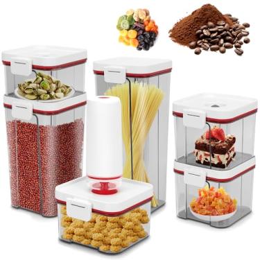 Imagem de Potes Hermeticos, Com Bomba de Vácuo E Tampa de Vinho, Potes Hermetico, Porta Mantimentos, Kit Potes Hermeticos, 9 PCS