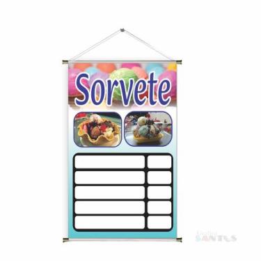 Imagem de Banner pronto Sorvete BA 425 medida 45x70 cm arte Pronta