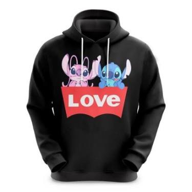 Imagem de Blusa Moletom Sublimação Blusão Full Print com Capuz Desenhos Stitch Novidade 575-Feminino