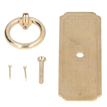 Imagem de Puxador de Porta de Armário Chinês, Puxador de Gaveta, Padrão Antigo, Portas de Armário de Cobre Puro, Janela, retrô (modelo fixo de parafuso de latão de 10 cm de)