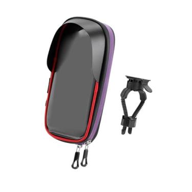 Imagem de Generic Suporte para celular para motocicleta, bolsa de ciclismo com zíper, suporte para smartphone, para celular para bicicleta, rotação de 360 ​​graus para, Vermelho