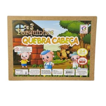 Imagem de Jogo Quebra-Cabeça Infantil Os Três Porquinhos – Ideal para Presentes