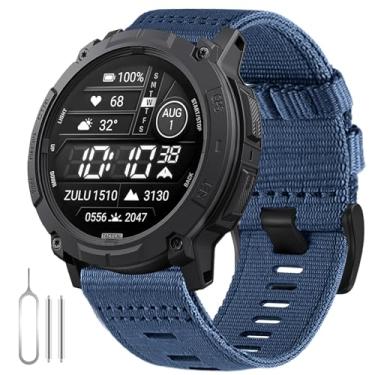 Imagem de Pulseira de nylon tática robusta para Garmin Instinct/Instinct 2, pulseira esportiva militar para Instinct3 de 45 mm compatível com Garmin Instinct2 Tactical/Tide/Esports/Solar de 22 mm