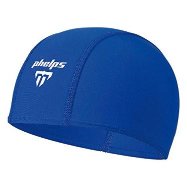 Imagem de Touca de Natação 80% Poliéster 20% Elastano Phelps Aqua Fit Azul