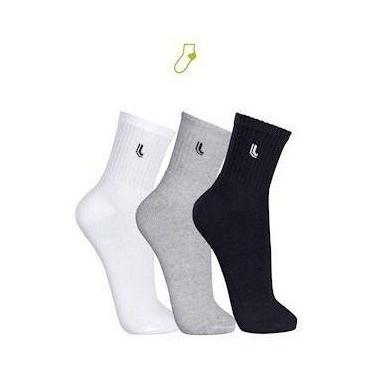 Imagem de Meias Lupo -kit C/ 6 Pares Meias Cano Médio Ref.3245-089, 41-44, Cinza