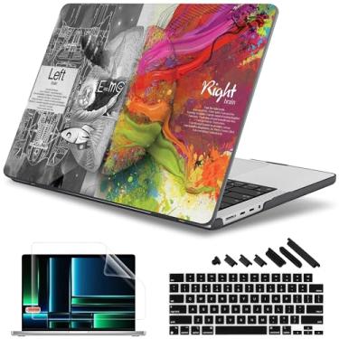 Imagem de May Chen Capa compatível com MacBook Pro de 16 polegadas 2021, modelo A2485, capa rígida de toque macio fosco para MacBook Pro de 16,3 polegadas com chip M1 Pro/M1 Max e Touch ID, cérebro esquerdo direito