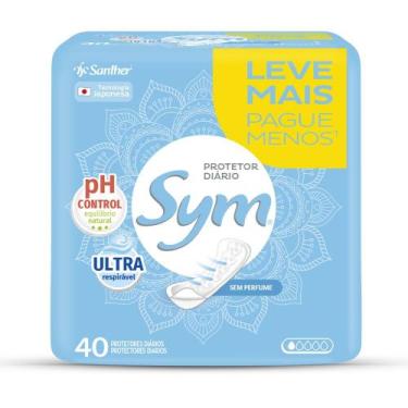 Imagem de Absorvente Sym Protetor Diário Sem Perfume 40 Unidades - NAO DEFINIDO