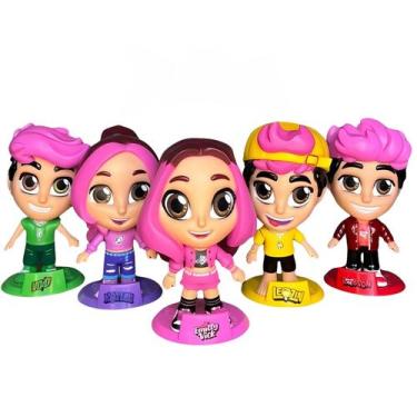 Imagem de Kit Bonecos Turma Dos Rosa Youtubers Infantis De Vinil 15cm - Algazarr