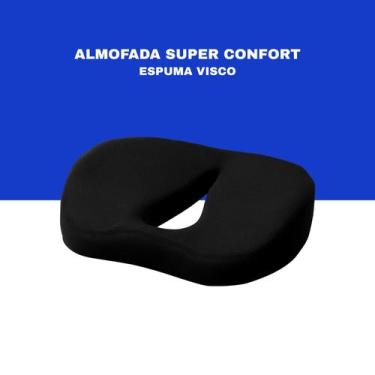 Imagem de Almofada para coccix super confort - AQUASONUS, Preto