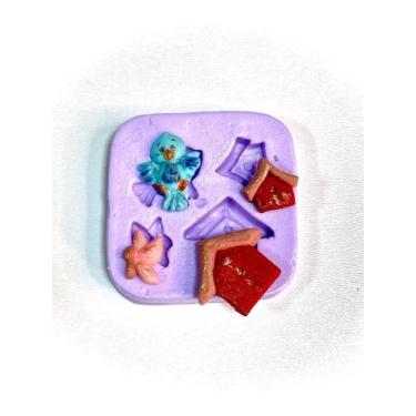 Imagem de Molde de silicone passarinhos confeitaria biscuit f896 - CM
