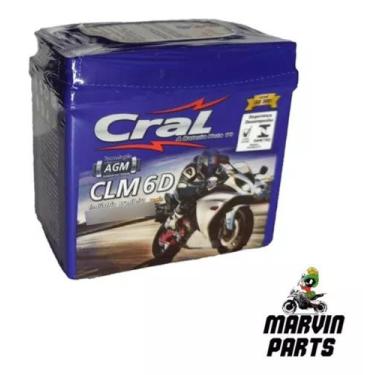 Imagem de Bateria Moto ORIGINAL Cral 6ah Xre 300 2010 Em Diante - CRAL ORIGINAL