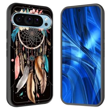 Imagem de JHYYTUJTYP Capa para Pixel 10 Pro XL, [Teste de queda de grau militar] Capa protetora resistente à prova de choque resistente para Google Pixel 10 Pro XL 6,8 polegadas 2025, flor apanhadora de sonhos