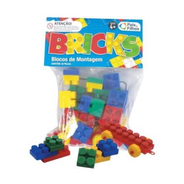 Imagem de Brinquedo Infantil Bricks Blocos de Montar 29 Peças Pais e Filhos - 47
