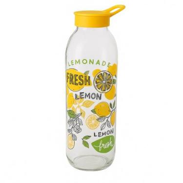 Imagem de Garrafa Vidro P/ Água E Suco 1000ml Cor Amarelo - casambiente