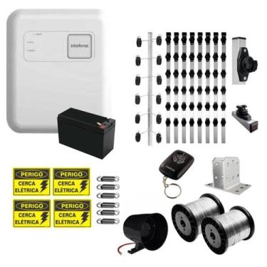 Imagem de Kit Cerca Elétrica Intelbras ELC 6012 42m, Hastes Industriais e Bateri