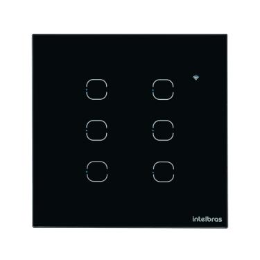 Imagem de Interruptor Smart Wi-Fi Touch 6 teclas EWS 1006 Preto Intelbras