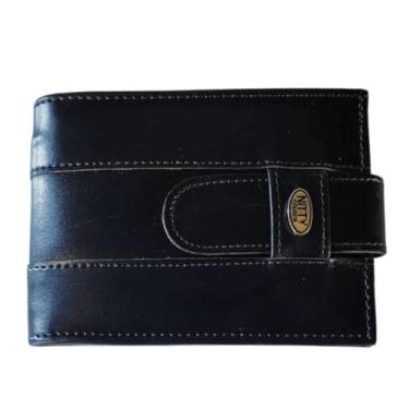 Imagem de Carteira Masculina Couro Kitty Porta Cartão Dinheiro,Documentos e moedas com zíper. Preta