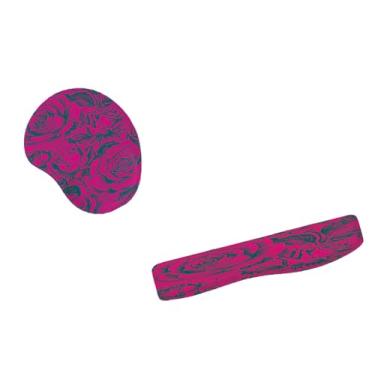 Imagem de Kit Mouse Pad e Apoio de Teclado - Rosas Estilo Hacker