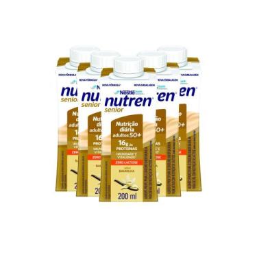 Imagem de Kit 5 Nutren Senior Zero Lactose Sabor Baunilha com16g de Proteínas 20