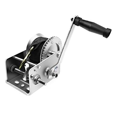 Imagem de PROFLine Guincho manual de 1,134 kg Guincho de reboque de barco resistente Guincho manual de engrenagem catraca guincho manual de manivela puxando peso para caminhão ATV reboque corda guincho