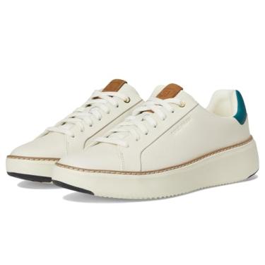 Imagem de Cole Haan Grandpro Topspin Tênis feminino, couro marfim/camurça de tabaco/couro, tamanho 41