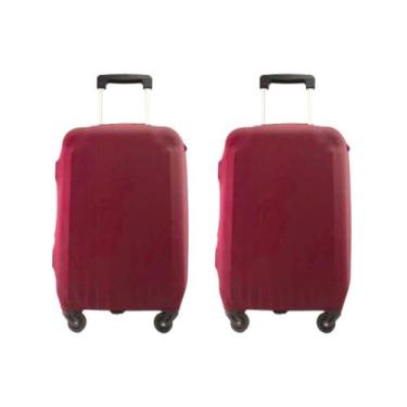Imagem de Kit 2 Capas Protetoras M Mala Média 23kg - Malíssima, Vinho
