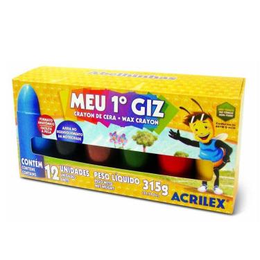 Imagem de Giz de cera Meu Primeiro Giz 12 cores Acrilex