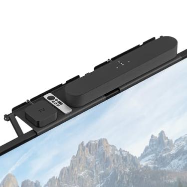 Imagem de Prateleira superior de TV sem perfuração, suporte de barra de som pequena para a maioria das barras de som de até 6,8 kg - Prateleira protetora superior de TVs Soundbar para Samsung, Vizio, Sony, LG