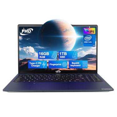 Imagem de NIMO Laptop para jogos FHD IPS de 15,6 polegadas, AMD Ryzen 9 8945HS 8 núcleos Radeon 780M GPU 16GB DDR5 RAM SSD de 1TB (Beat i9-13900H, até 5,2 GHz) Computador com teclado retroiluminado de impressão