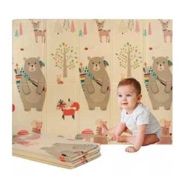 Imagem de Tapete Infantil Tatame Emborrachado Dupla Face Premium - Macio Térmico e Dobrável Grande 2,00 x 1,50 mts x 1 cm Espessura Grosso Original DON SON ®