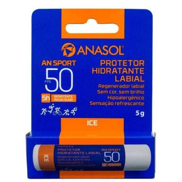 Imagem de Protetor hidratante labial anasol an sport fps 60 vegano 5g