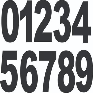 Imagem de Adesivos Números 10x05cm P/ Carro Placas Caminhão Cx 20uni - Plastcor