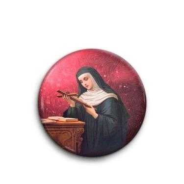 Imagem de Boton Santa Rita de Cássia Alumínio Broche Alfinete - Zanato
