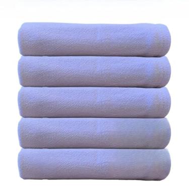 Imagem de Pano De Prato Grande Branco Liso Pé De Galinha Kit Com 05 10 20 ou 30 Unidades(05)