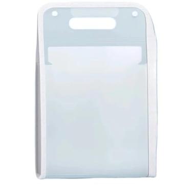 Imagem de Pasta Arquivo Sanfonada Organizadora A4 com 12 Divisórias em Plástico para Documentos Portátil - Uso Escolar, Escritório e Papelaria(Branco)