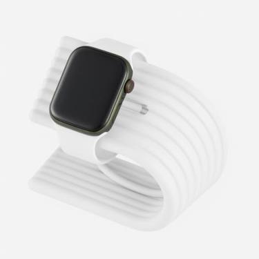Imagem de KingShield FlexStand Suporte de Carregador para Apple Watch Ultra 1/2/3, Series 6/7/8/9/10/11 (Não acompanha carregador) Branco