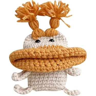 Imagem de SGVAHY Capa peluda para AirPods 4, desenho engraçado 3D fofo desenho de pelúcia salsicha boca sapo capa macia quente fofa chaveiro capa protetora anti-queda mulheres meninas