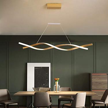 Imagem de Luminária pendente de teto LED regulável com controle remoto, lustre moderno para sala de estar, cozinha, ilha, sala de jantar, escritório, luminária suspensa embutida elegante, decoração