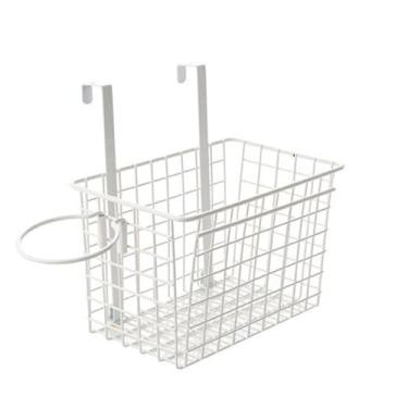Imagem de Ciieeo Rack de cozinha multifuncional para secador de cabelo, organizador de banheiro, para casa, design montado na parede, economia de espaço, branco