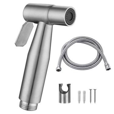 Imagem de Ducha Higienica Chuveirinho Banheiro Lavabo Box Privada Higiene Limpeza Mangueira Flexivel Resistente Acessorio Suporte