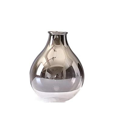 Imagem de Vaso de flores nórdico vaso de vidro nórdico gradiente prateado vaso de flores nórdicas decoração de casa vasos móveis vaso de Natal decoração vaso para decoração (cor: 1) (1)