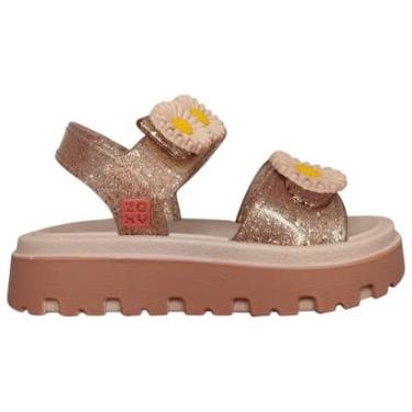 Imagem de Sandalia Infantil Zaxynina Flower Flor Brilho Casual 18997-Feminino